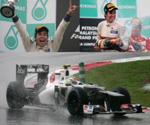 yapboz Sergio Perez - Sauber - Malezya Grand Prix (2012) (2 pozisyon)